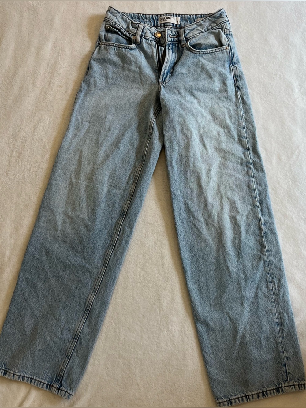 Garage Light Wash Blue Straight Leg Jeans